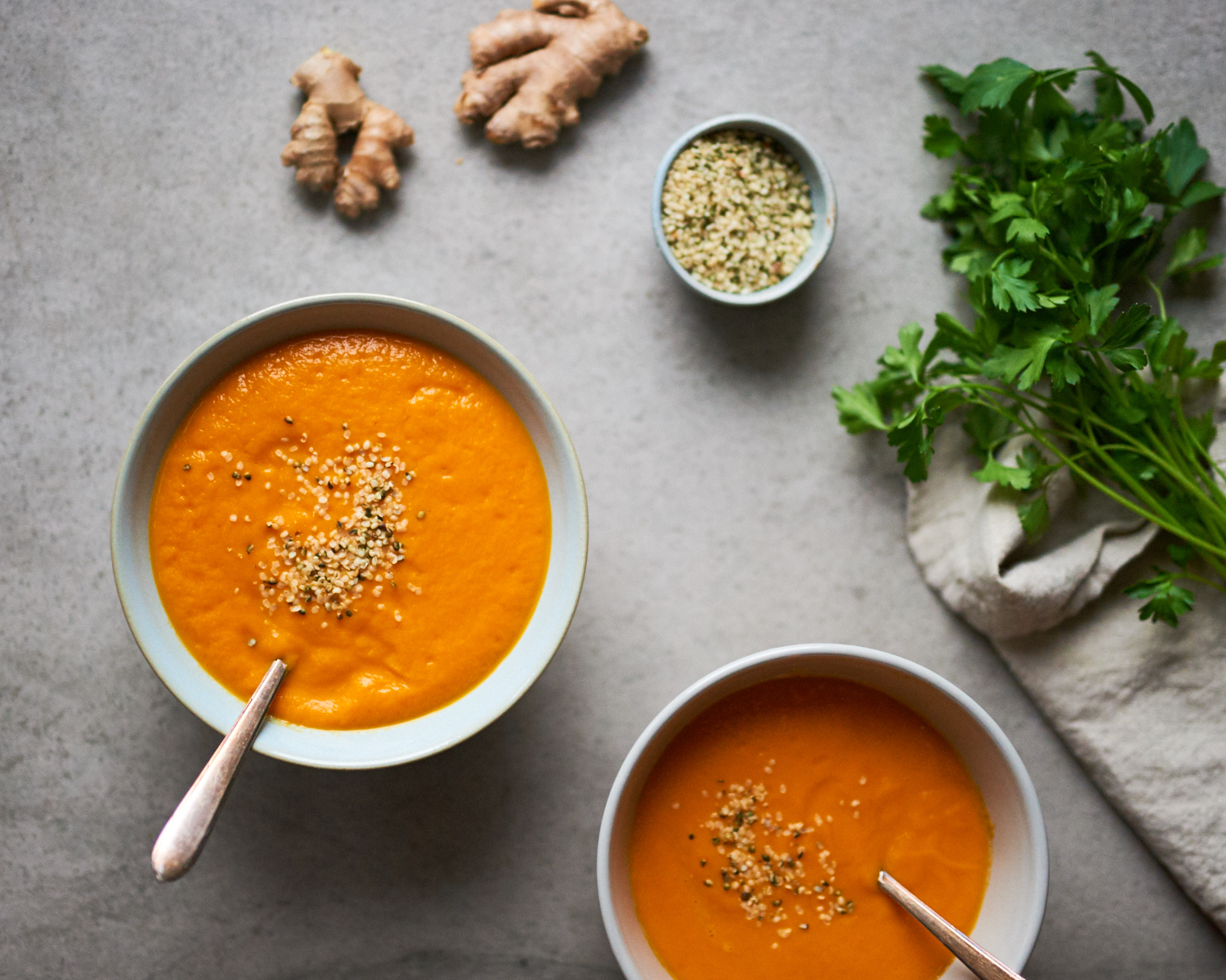 This squash ginger soup recipe is vegan and gluten free but still creamy and blended.