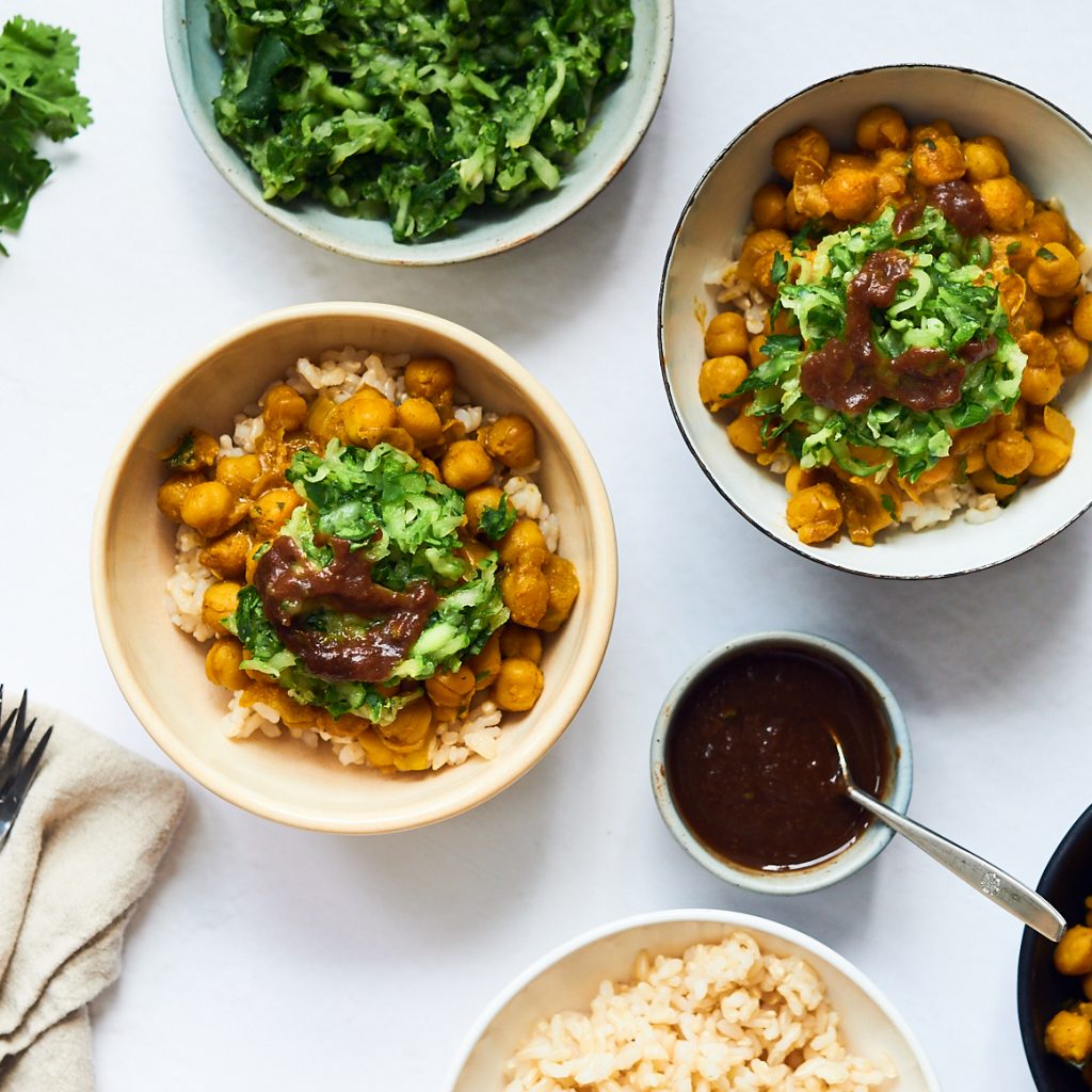 Trinidadian Doubles Inspired Curry Bowl Living Kitchen Wellness