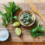 Basil Mint Chutney over Grilled Tofu or Salmon