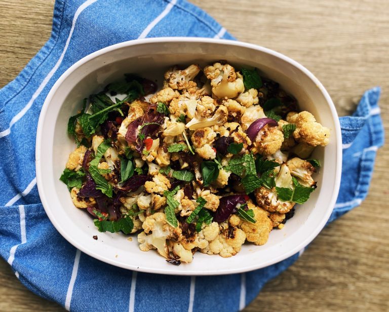 Roasted Cauliflower with Vietnamese-Inspired Dressing