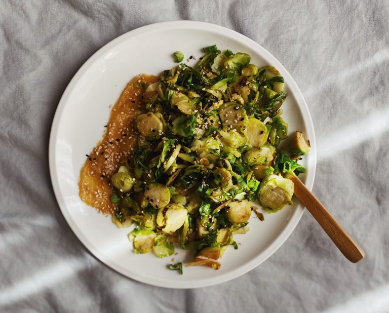 Creamy Miso Brussel Sprouts