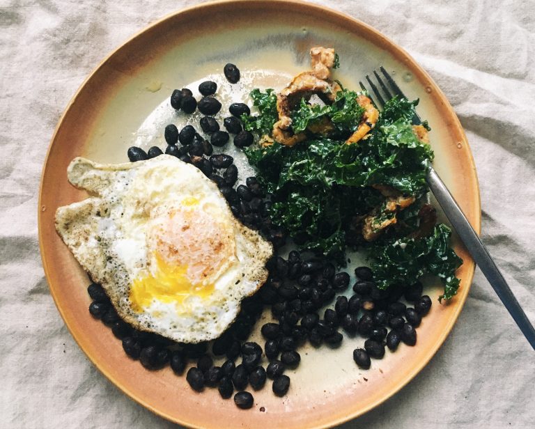 eggs and black beans